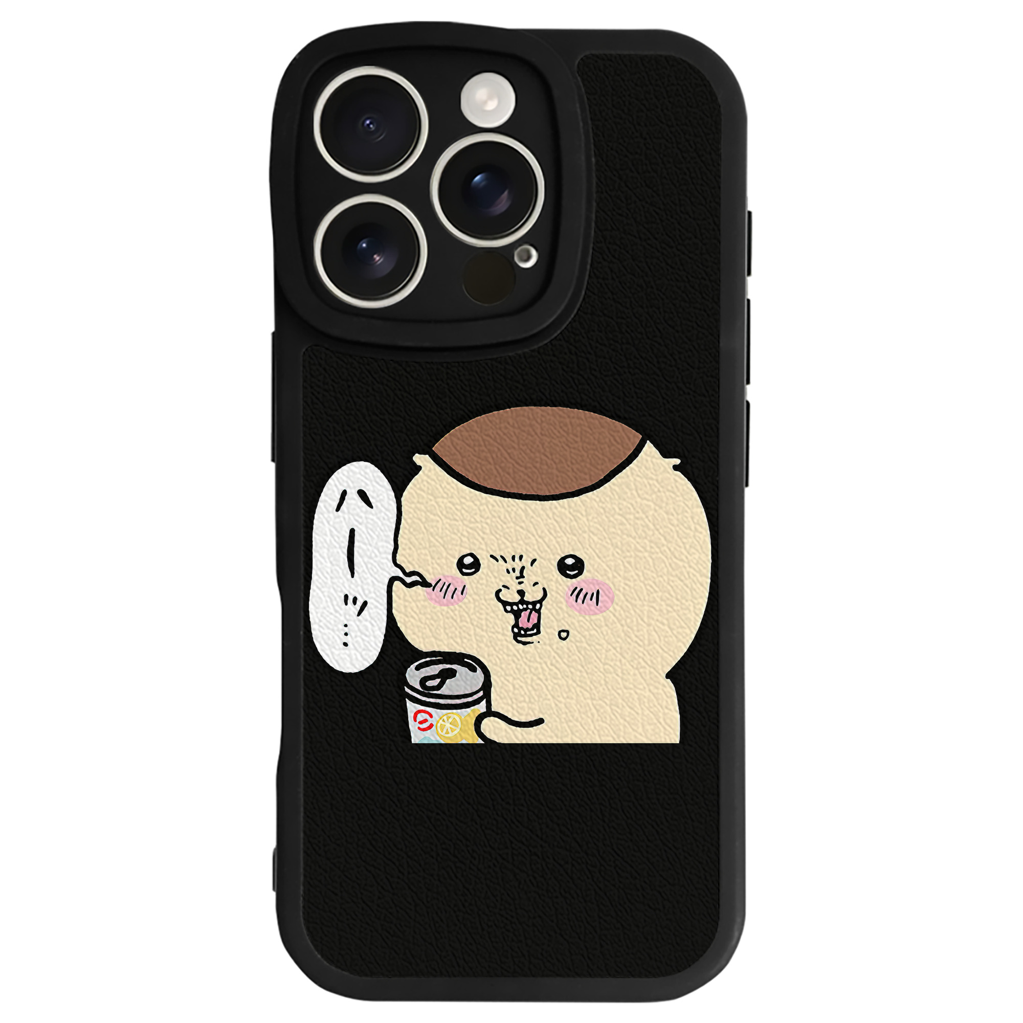（画像用） ちいかわ くりまんじゅう Chii-kawa kuri manjū 【iPhone 16シリーズ対応】シリコンスマホケース（レザー調） 材質：シリコン